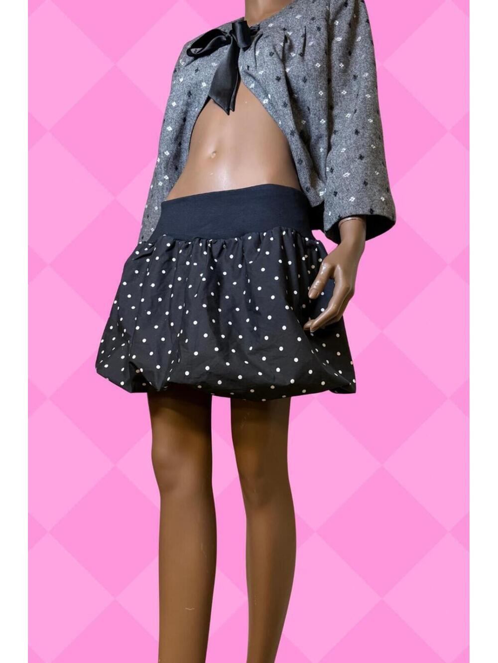 no comment vintage bubble mini skirt polka dot  y2k balloon size M